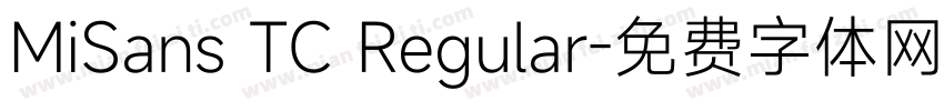 MiSans TC Regular字体转换